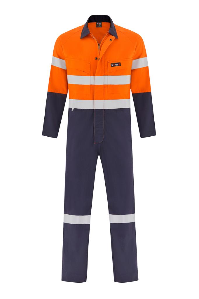 INDURA ULTRASOFT FIRE RETARDANT HI VIS LIGHT WEIGHT HRC1 OVERALL WITH FR REFLECTIVE TWO TONE