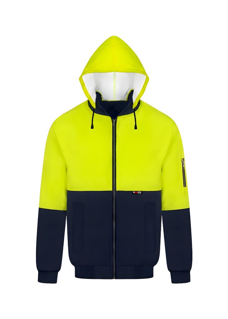 RIGGERS POLYESTER PU COATED FLYING JACKET WITH HOOD TWO TONE