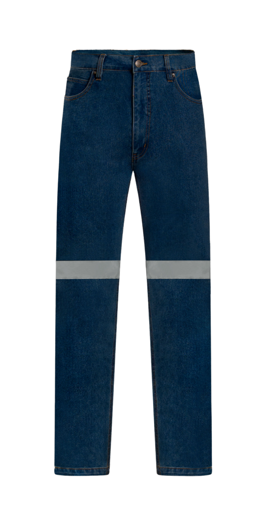 STRETCH DENIM JEANS WITH REFLECTIVE