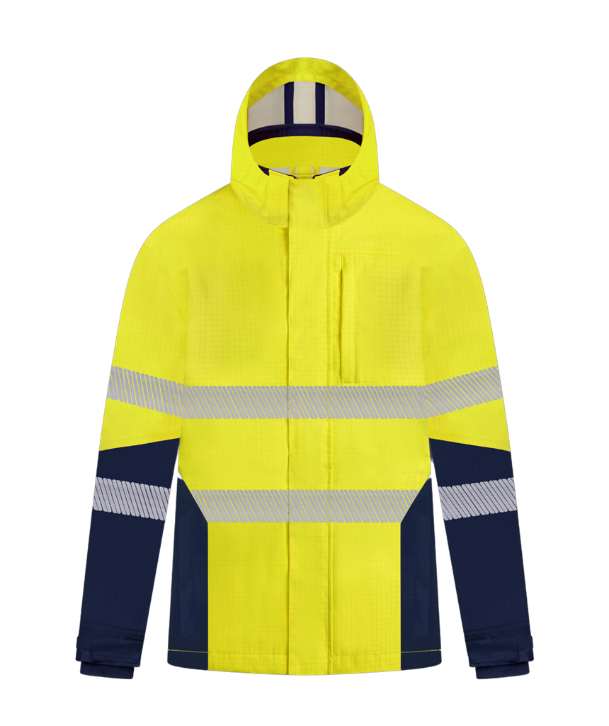 RIGGERS HIVIS FR INHERENT HRC2 REFLECTIVE WATERPROOF JACKET TWO TONE