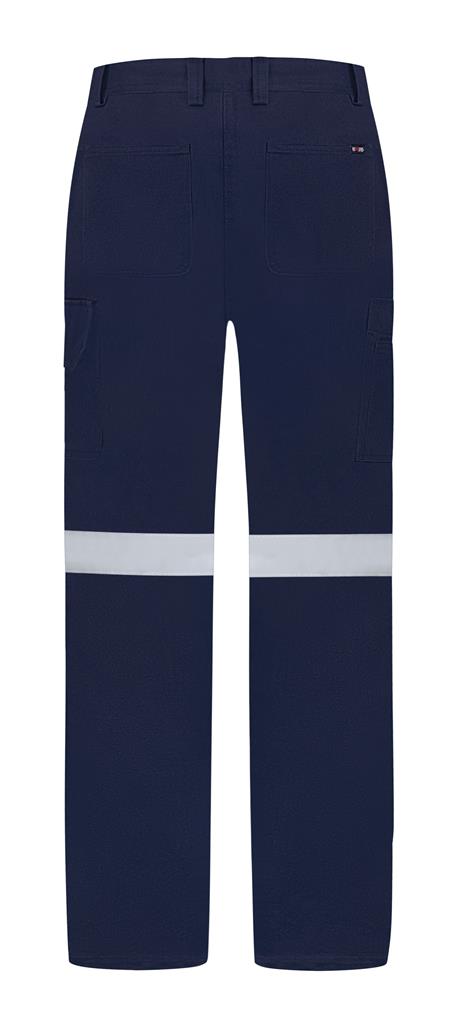 LADIES LIGHT WEIGHT 100% COTTON DRILL TROUSERS WITH REFLECTIVE