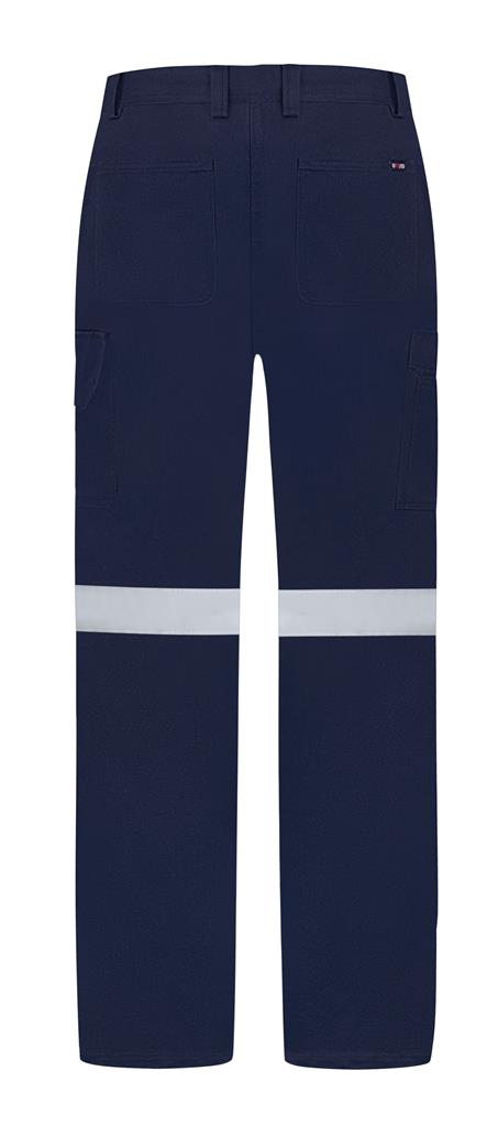 LADIES HEAVY WEIGHT 100% COTTON DRILL TROUSERS WITH REFLECTIVE