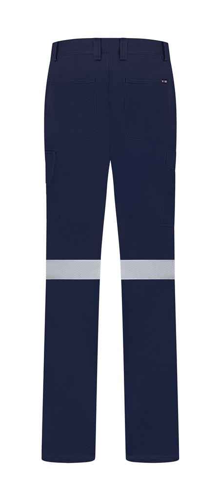 RIGGERS LADIES HEAVY WEIGHT 100% COTTON DRILL TROUSERS WITH PERFORATED REFLECTIVE AND CROTCH GUSSET