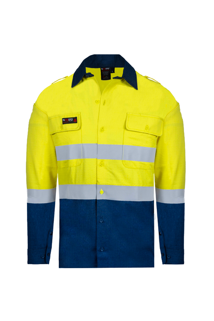 RIGGERS INHERENT FIRE RETARDANT HRC2 SHIRT WITH FR REFLECTIVE TWO TONE