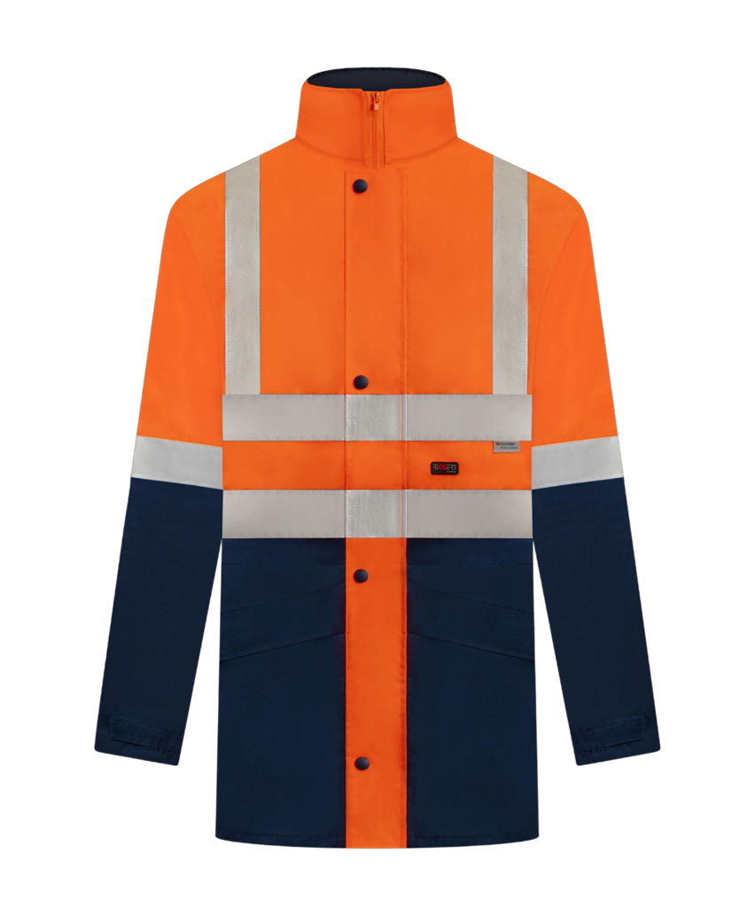 HI VIS SAFETY JACKET WITH REFLECTIVE TWO TONE