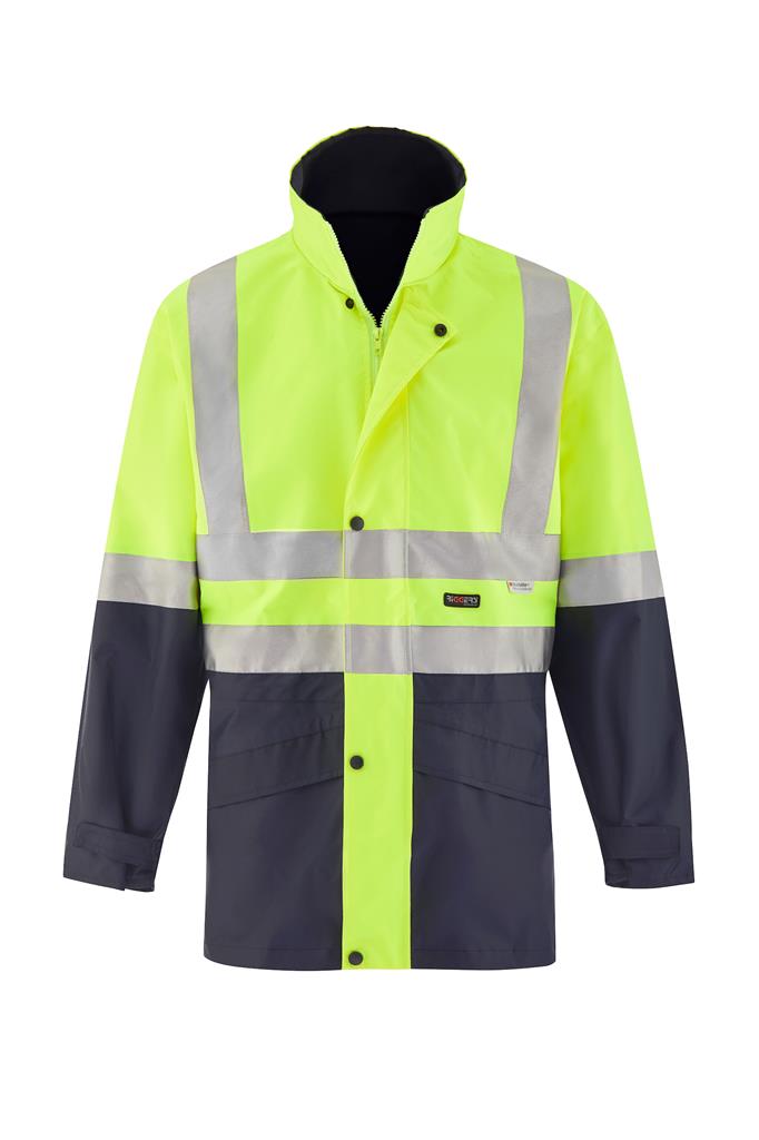 HI VIS SAFETY JACKET WITH REFLECTIVE TWO TONE
