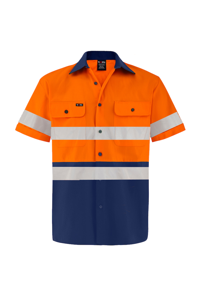 RIGGERS ULTRA COOL SHORT SLEEVE 100% COTTON VENTED SHIRT WITH REFLECTIVE