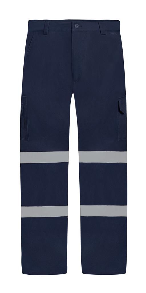 LIGHT WEIGHT COTTON CARGO TROUSERS WITH DOUBLE REFLECTIVE