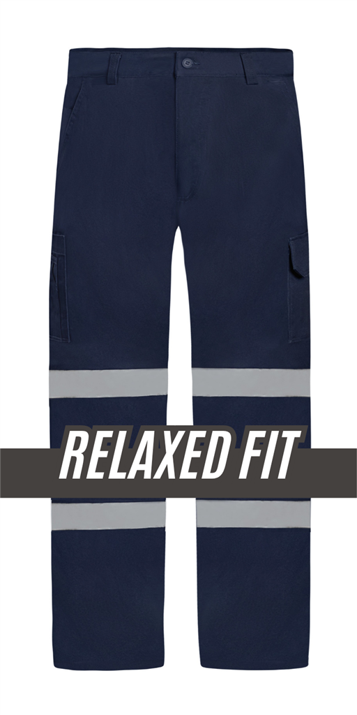 LIGHT WEIGHT COTTON CARGO TROUSERS WITH DOUBLE REFLECTIVE