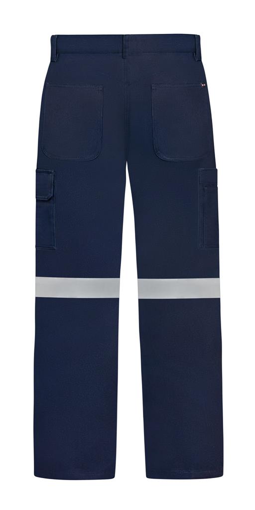 LIGHT WEIGHT 100% COTTON DRILL CARGO TROUSERS WITH REFLECTIVE