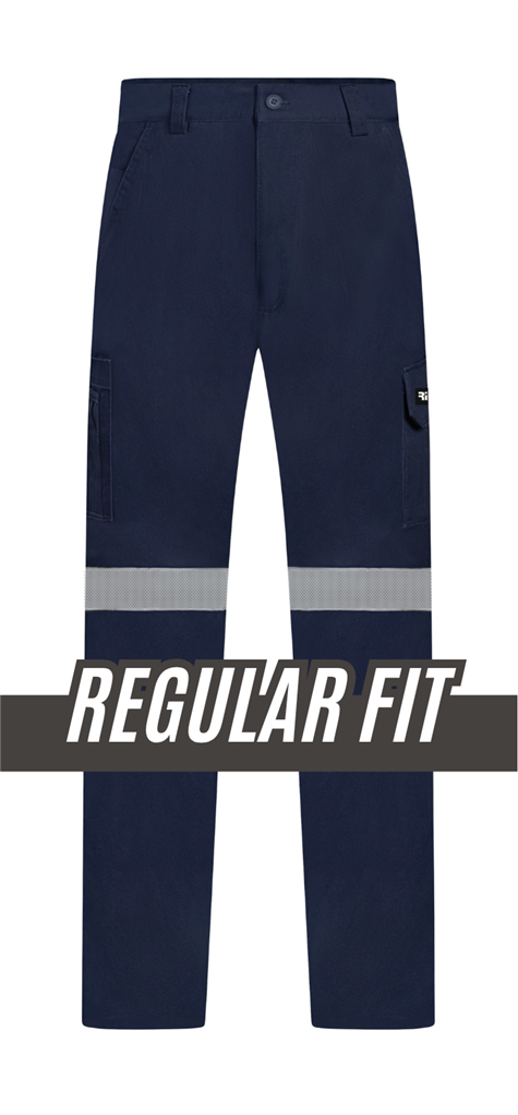 RIGGERS LIGHT WEIGHT 100% COTTON DRILL CARGO TROUSERS WITH PERFORATED REFLECTIVE AND CROTCH GUSSET