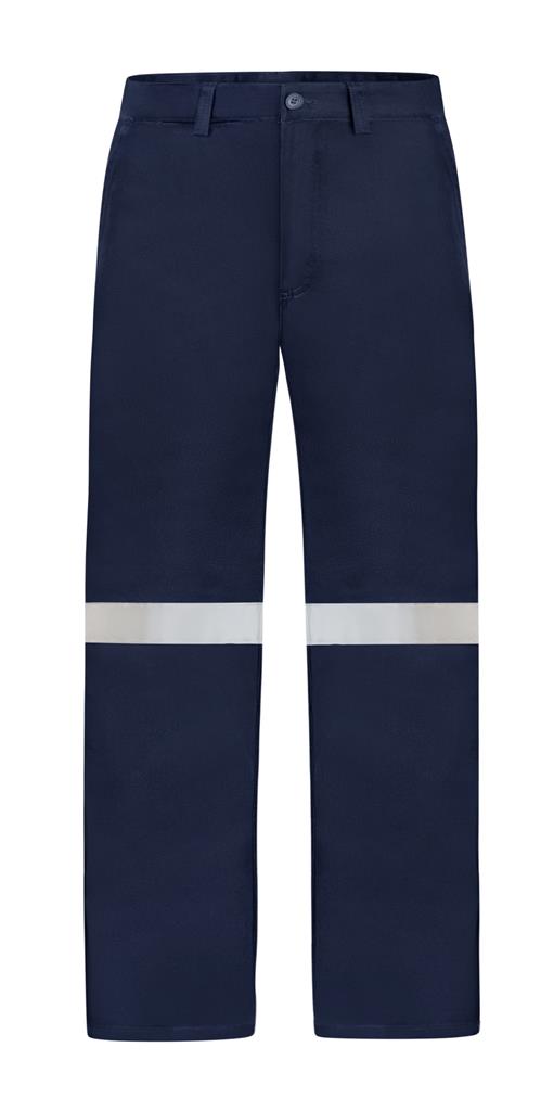 HEAVY WEIGHT 100% COTTON DRILL TROUSERS WITH REFLECTIVE
