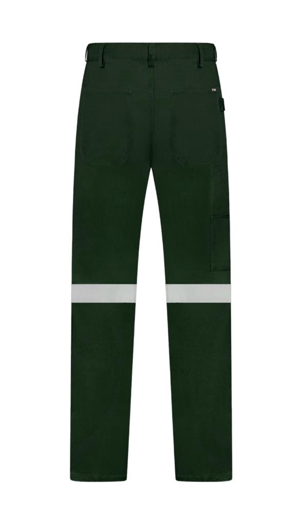 HEAVY WEIGHT 100% COTTON DRILL TROUSERS WITH REFLECTIVE