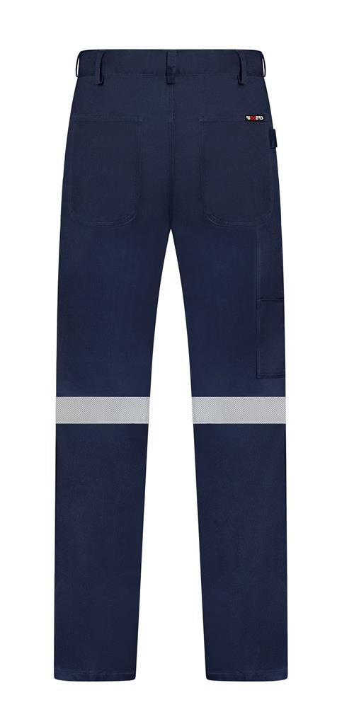 RIGGERS HEAVY WEIGHT 100% COTTON DRILL TROUSERS WITH PERFORATED REFLECTIVE AND CROTCH GUSSET