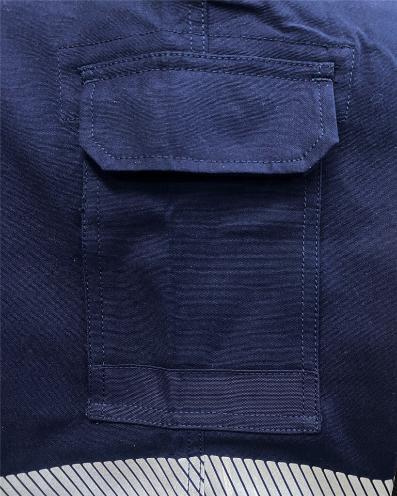 RIGGERS MID-WEIGHT STRETCH CARGO TROUSERS WITH BIOMOTION REFLECTIVE TAPE NAVY