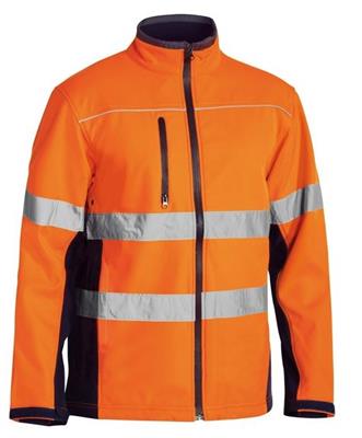 HI VIS SOFT SHELL JACKET WITH REFLECTIVE