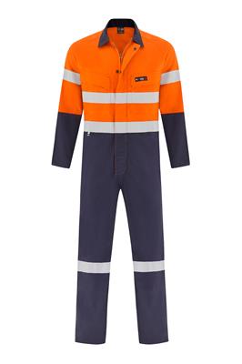 INDURA ULTRASOFT FIRE RETARDANT HI VIS LIGHT WEIGHT HRC1 OVERALL WITH FR REFLECTIVE TWO TONE