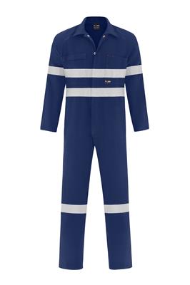 HEAVY WEIGHT 100% COTTON DRILL OVERALL WITH REFLECTIVE