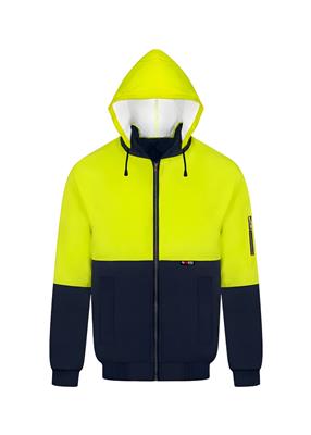 RIGGERS POLYESTER PU COATED FLYING JACKET WITH HOOD TWO TONE