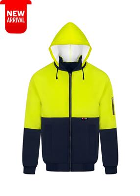 RIGGERS POLYESTER PU COATED FLYING JACKET WITH HOOD TWO TONE