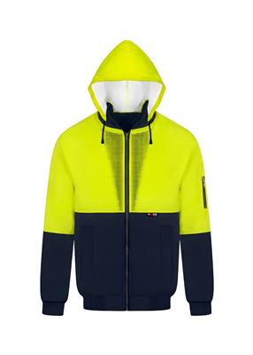 RIGGERS POLYESTER PU COATED FLYING JACKET WITH HOOD TWO TONE
