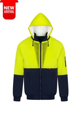 RIGGERS POLYESTER PU COATED FLYING JACKET WITH HOOD TWO TONE