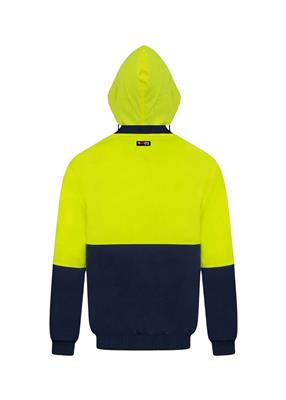RIGGERS POLYESTER PU COATED FLYING JACKET WITH HOOD TWO TONE