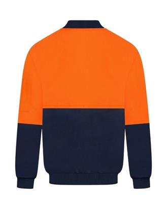 HI VIS POLYESTER PU COATED FLYING JACKET TWO TONE