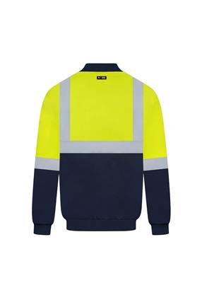 RIGGERS POLYESTER PU COATED FLYING JACKET WITH HOOD AND REFLECTIVE TWO TONE