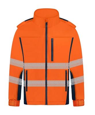 RIGGERS HIVIS SOFT SHELL QUILTED JACKET WITH BIOMOTION REFLECTIVE TAPE TWO TONE