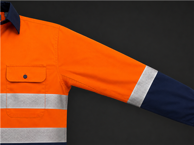 RIGGERS AIRFLEX LADIES LONG SLEEVE COTTON DRILL SHIRT WITH PERFORATED REFLECTIVE TWO TONE
