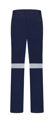 RIGGERS LADIES HEAVY WEIGHT 100% COTTON DRILL TROUSERS WITH PERFORATED REFLECTIVE AND CROTCH GUSSET