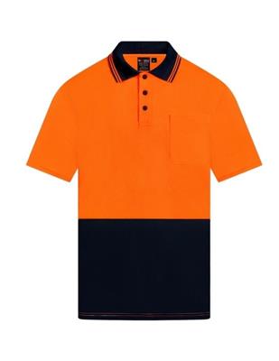HI VIS SHORT SLEEVE MICROMESH POLO TWO TONE