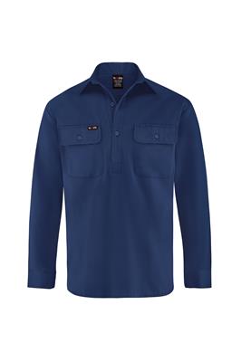 LONG SLEEVE CLOSED FRONT 100% COTTON DRILL SHIRT