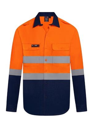 RIGGERS INHERENT FIRE RETARDANT HRC2 SHIRT WITH FR REFLECTIVE TWO TONE