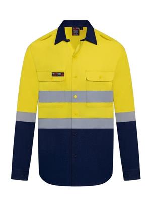 RIGGERS INHERENT FIRE RETARDANT HRC2 SHIRT WITH FR REFLECTIVE TWO TONE