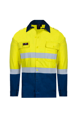 RIGGERS INHERENT FIRE RETARDANT HRC2 SHIRT WITH FR REFLECTIVE TWO TONE