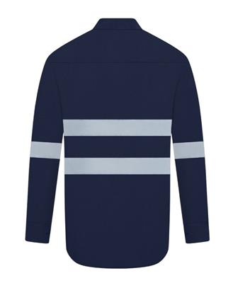 LONG SLEEVE 100% COTTON DRILL SHIRT WITH REFLECTIVE