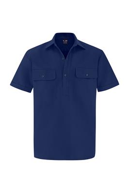 SHORT SLEEVE CLOSED FRONT 100% COTTON DRILL SHIRT