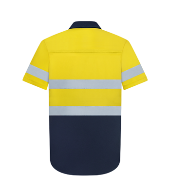 RIGGERS HI VIS ULTRA COOL SHORT SLEEVE COTTON VENTED SHIRT WITH REFLECTIVE TWO TONE