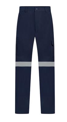 LIGHT WEIGHT 100% COTTON DRILL CARGO TROUSERS WITH REFLECTIVE