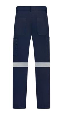LIGHT WEIGHT 100% COTTON DRILL CARGO TROUSERS WITH REFLECTIVE