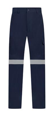 HEAVY WEIGHT 100% COTTON DRILL CARGO TROUSERS WITH REFLECTIVE
