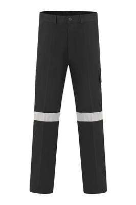 HEAVY WEIGHT 100% COTTON DRILL CARGO TROUSERS WITH REFLECTIVE
