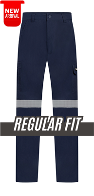 RIGGERS HEAVY WEIGHT 100% COTTON DRILL CARGO TROUSERS WITH PERFORATED REFLECTIVE AND CROTCH GUSSET
