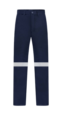 HEAVY WEIGHT 100% COTTON DRILL TROUSERS WITH REFLECTIVE