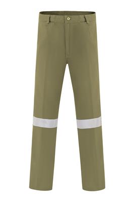 HEAVY WEIGHT 100% COTTON DRILL TROUSERS WITH REFLECTIVE