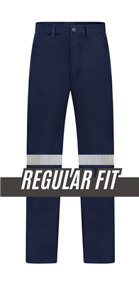 RIGGERS HEAVY WEIGHT 100% COTTON DRILL TROUSERS WITH PERFORATED REFLECTIVE AND CROTCH GUSSET