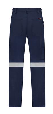 RIGGERS HEAVY WEIGHT 100% COTTON DRILL TROUSERS WITH PERFORATED REFLECTIVE AND CROTCH GUSSET