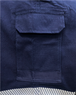 RIGGERS MID-WEIGHT STRETCH CARGO CUFFED TROUSERS WITH BIOMOTION REFLECTIVE TAPE NAVY